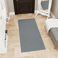 Ottomanson 3'11" x 4' Mud Mat Entryway Rug Scraper Doormat - Non-Slip, Dirt Trapping for Indoor & Outdoor Use - Perfect for Kitchen, Garage, Patio & High-Traffic Areas, Gray