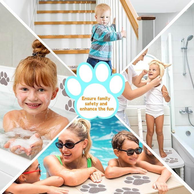Secopad 20 PCS Original Non-Slip Bathtub Stickers, Large Safety Bathroom Tubs Showers Treads Adhesive Decals with Scraper