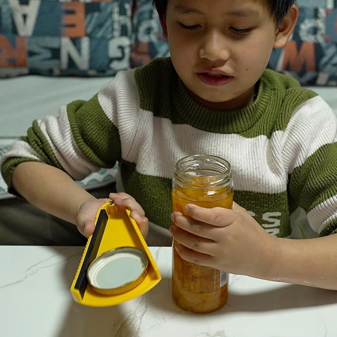 Jar Opener also for Bottle & Can | Multi, With Magnet, Gift for Seniors with Arthritis and Anyone with Low Strength, Easy to use and store, Will not damage the Lid