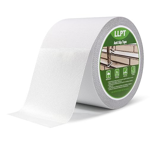 LLPT Grip Tape 4" x 36 Ft Ft Clear Heavy Duty Anti Slip Tape for House Stairs Ladders Waterproof Indoor Non Slip Traction Strips for Bathroom Floor Steps Staircase Tread (ASC411PEVA)