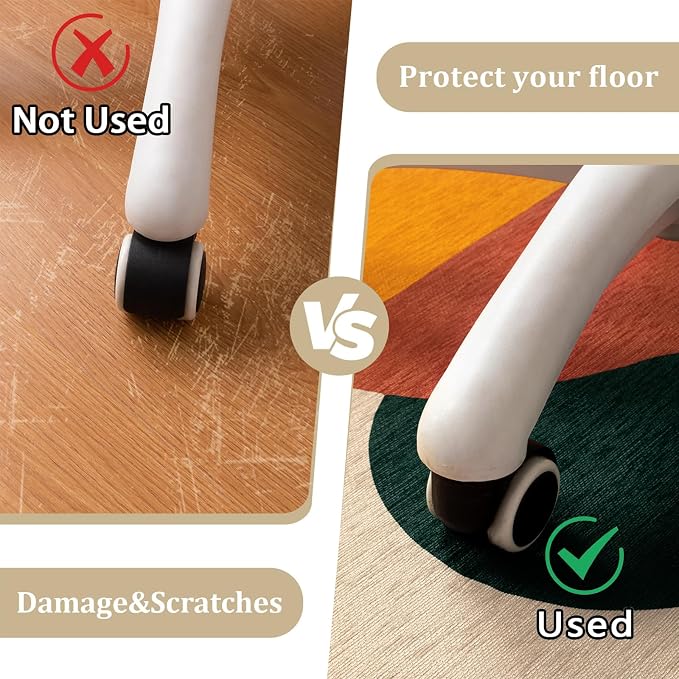 Office Chair Mat for Hardwood Floor, 72"x48" Easy Glide Computer Desk Mat Protector for Rolling Chair Under Desk Rug Nonslip Backing, Machine Wash, (Modern)