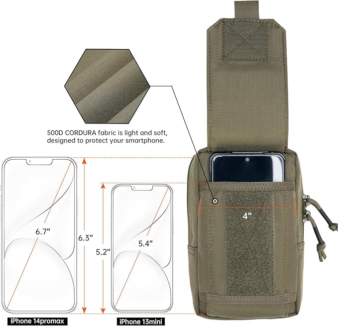 EXCELLENT ELITE SPANKER Tactical EDC Pouch Molle Utility Pouches Phone Holster Pouch Waist Bag Tool Pouch for Molle Accesssories