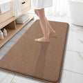 OLANLY Thick Memory Foam Bathroom Runner Rugs 47x20, Extra Soft Absorbent Long Bath Rug, Quick Dry Bath Mats, Non-Slip, Machine Washable Mat for Bathroom, Tub and Shower, Home Decor Accessories, Mocha