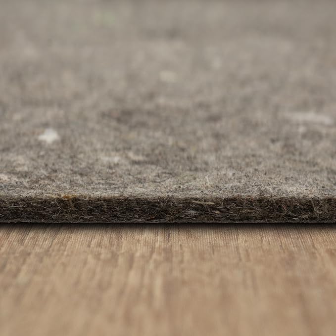 Mohawk Home Non Slip Rug Pad 6' Round - 3/8" Thick Felt + Latex Rubber Gripper - Dual Surface Cushion for Hardwood, Carpet, Tile Floors, Made in USA