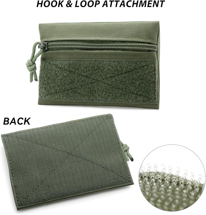 Qavctw Tactical Admin Pouch Bag with Hook and Loop Tool Storage Bag Snack Pouch Candy Bag Hanging Pouches Backpack Accessory Pouch