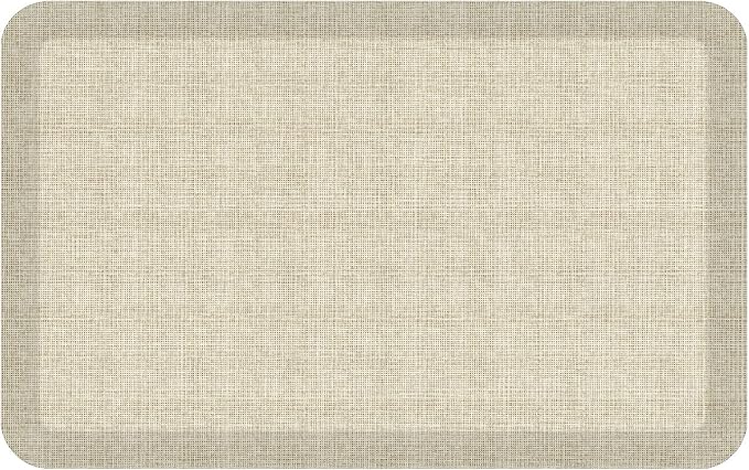 NewLife by GelPro Ergo-Foam Cushioned Anti-Fatigue Standing Kitchen Floor Mat, Padded Stain-Resistant, Waterproof, Non-Slip Comfort Padded Desk/Office Mat - 20" x 32", Tweed Antique White