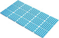 Non Slip Shower Mat for Bathtub with Strong Suction Cups | Quick-Dry Drain holes.Firm Yet Elastic Surface Massages Feet.Boosts Circulation.Sticks to Wall to Dry,Folds.26.2"x15.6" Blue