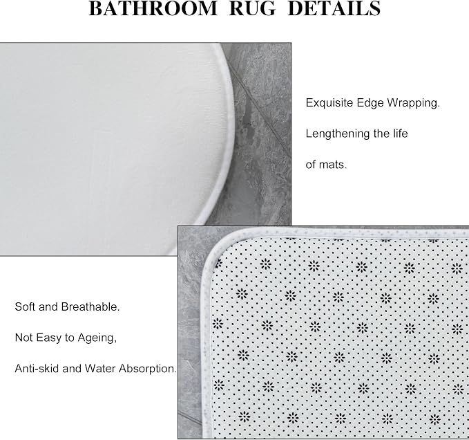 4Pcs Black and Blue Shower Curtain Set,High Heels Striped Perfume Bathroom Curtain with Rug, Toilet Lid Cover, Bath Mat, Fashion Floral Flower Magazine Books Shower Curtain with 12 Hooks