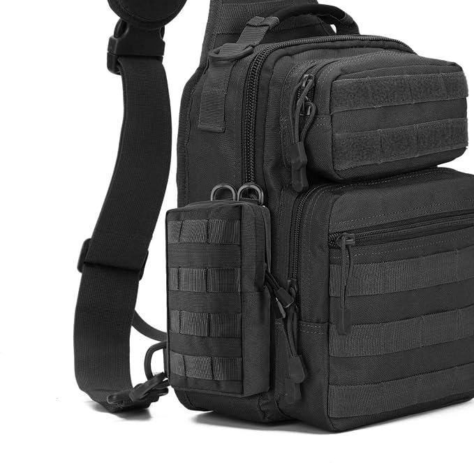 FRTKK 2 Pack Molle Pouches - Tactical Compact Water-Resistant EDC Pouch Bag Small Utility Pouch