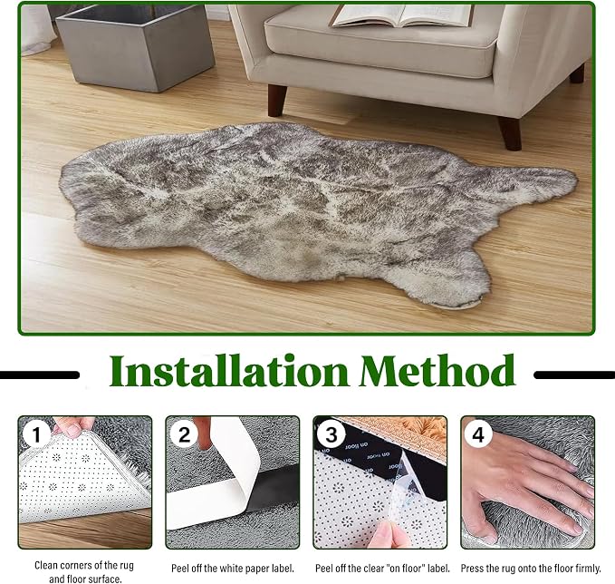 Rug Gripper Pads, 20 Pcs Super Adhesive Rug Grippers – Resuable & Washable Non-Slip Rug Stoppers, Helps Prevent Curling on Hardwood Floors and Carpet Corners