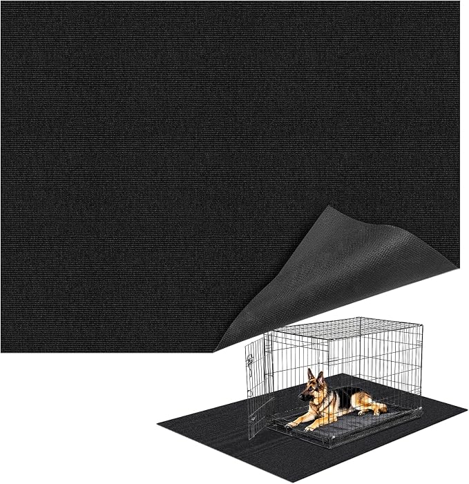 Wibeelee 46" X 60" X 0.23'' Mat for Under Dog Crate Waterproof Non-Slip Kennel Mat to Protect Floors Extra Large Absorbs Urine Reusable Dog Playpen Mat