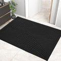 HIYARD Sturdy Front Door Mat, Absorbent Muddy Dirt Resist Welcome Door Mats Outdoor Indoor, Stain and Fade Resistant, Non-Slip Backing Entry Mat Low Profile Doormat for Entryway, 47×32, Black