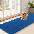 OLANLY Dog Door Mat for Muddy Paws 59x20, Absorbs Moisture and Dirt, Absorbent Non-Slip Washable Doormat, Quick Dry Chenille Mud Mat, Entry Indoor Entryway Carpet for Inside Floor, Deep Navy Blue