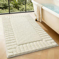 LUMI Bathroom Rugs Non Slip with Rubber Backing, Extra Soft Plush Microfiber Bath Rug Absorbent, Machine Washable Bath Mat Quick Dry for Tub, Shower, Ivory White, 24"x36"