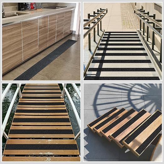 Anti Slip Tape 4 Inch x 33 Ft, Non Slip Waterproof Safety Grip Adhesive Traction Tape for Steps, Stair Treads and Ramps, Indoor & Outdoor Use