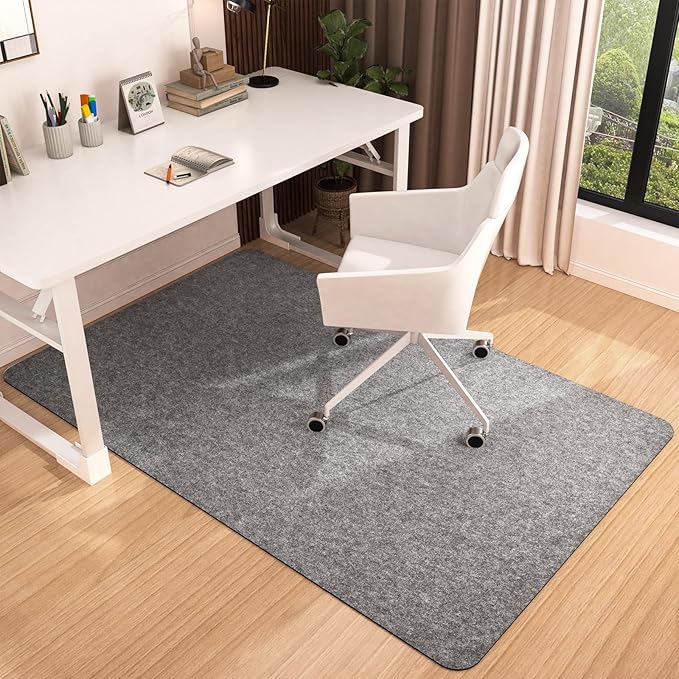 Placoot Office Chair Mat for Hardwood Floor, 55"x35" Computer Chair Rug, Under Desk Mat, Large Anti-Slip Floor Protector for Home Office
