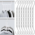 Mr. Pen- Space Saving Hangers, 8 pcs, 360° Rotating Hooks, Magic Cascading Hanger Organizer with 5 Enclosed Slots, Closet Organizers and Storage for Clothes, College Dorm Room Essentials