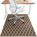 48"x60" Office Chair Mat for Hardwood Tile Floor, Under Desk Carpet Protector for Rolling Computer Chair Mat, Machine Washable Area Rug, Anti-Slip 1/5" Thick Low Pile Thin Floor Mat, Brown Coffee
