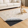 Warmstar 3x5 FT Non Slip Rug Pad,100% Waterproof Felt Rug Pad for Hardwood Floors,1/2” Thick Soft Carpet Pad with Natural Rubber Backing, Secure Grip & Floor Protection