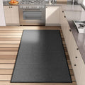 SUMLANS Kitchen Mat, Rubber Backing Cushioned Non Slip Kitchen Rugs for Floor, Absorbent Runner Comfort Standing Mat Rug Washable for Kitchen, Office, Home, 35.4"x71"(Black)