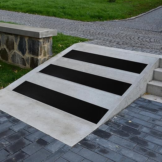 Anti Slip Tape Black - 12Inch x 30FT Non Skid Ramp for Outdoor, High Traction Abrasive Adhesive Anti Slip for Stairs Step