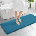 OLANLY Thick Memory Foam Bathroom Runner Rugs 59x20, Extra Soft Absorbent Long Bath Mats, Quick Dry, Non-Slip, Machine Washable Mats for Bathroom, Tub and Shower, Home Decor Accessories, Peacock Blue