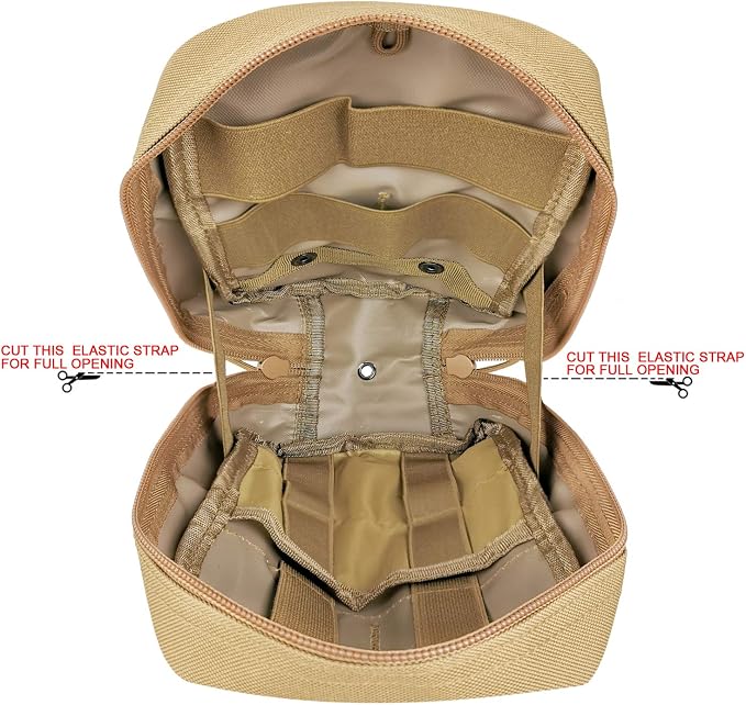 First Aid Pouch Empty Small, Tactical Molle EMT Pouch Compact Medical IFAK Rip Away Untility Bag Pouches