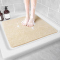 Hargiis Non Slip Shower Mat, Anti Slip Bath Mat, Quick Drying Bath Tub Mats, Foot Scrubber Mat, Anti Slip Mat for Tub, Floor, Bathroom, Home, Kitchen, Hotel (Beige 24”x24”)