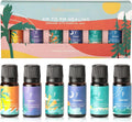 Folkulture Essential Oils Set for Diffuser | Set of 6 Everyday Aromatherapy Oils | Palo Santo, Lavender, Sandalwood, Citrus & Balanced Blend Oils | AM to PM Home Fragrance Oils & Wellness Gift Set