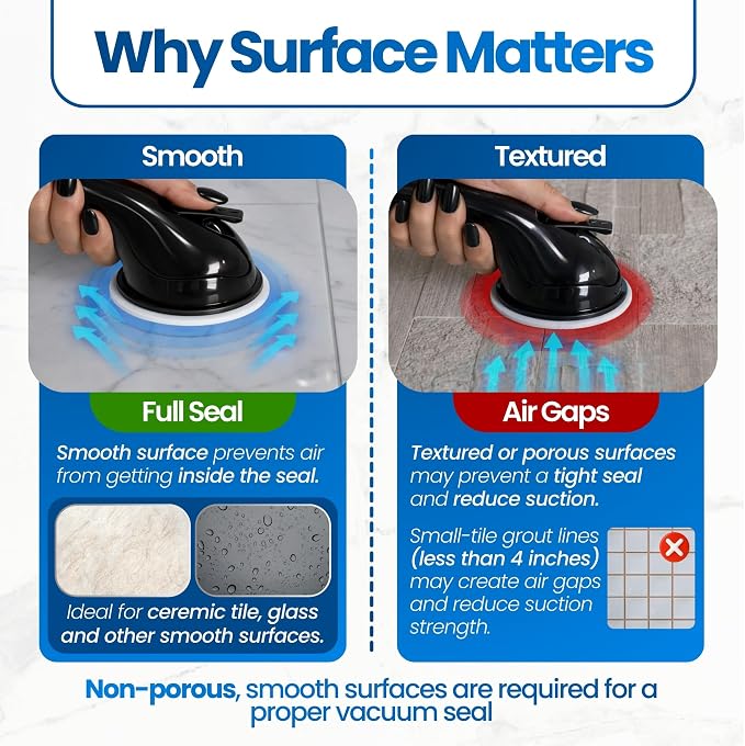 Safe-er-Grip Changing Lifestyles Suction Cup Shower Grab Bar 16 Inch Safety Assist Handle for Bathtub and Shower No Drill Portable Balance Support Non Slip Grip Black