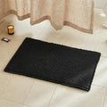 TYUU Black Bathroom Rug, Waffle Bath Mat Non Slip Washable Super Absorbent Quick Dry Boho Farmhouse Bathroom Decor, 30"x20" Black