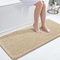 OLANLY Bathroom Runner Rugs 47x20, Extra Soft Absorbent Chenille Bath Rugs, Rubber Backing Quick Dry, Machine Washable Long Bath Mats for Bathroom Floor, Tub and Shower, Home Decor Accessories, Beige