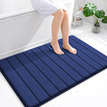 OLANLY Memory Foam Bath Mat 44x32, Super Soft Absorbent Bathroom Rugs, Quick Dry, Machine Washable Shower Floor Rugs, Bathmat Carpet, Bathroom Home Decor Accessories, Twilight Sapphire