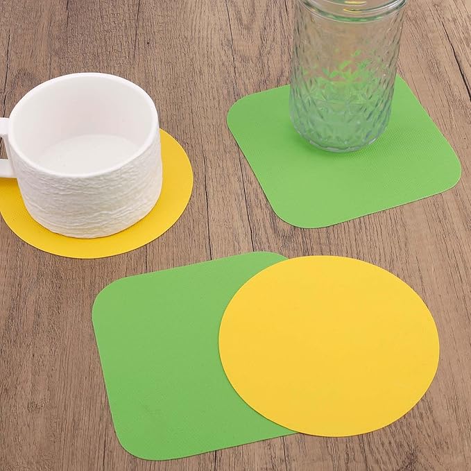 4pcs Rubber Jar Opener, 2 Round & 2 Square Rubber Bottle Opener Pads Non-Slip Texture Jar Lid Remover for the Elderly & Users with Weak Hands