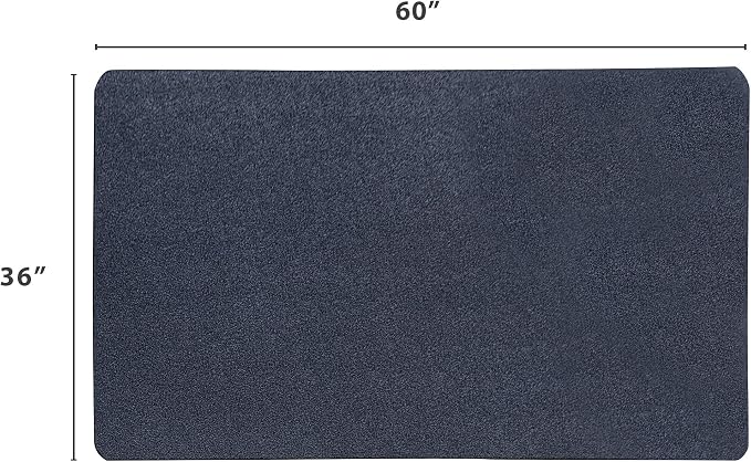 VersaTex Multi-Purpose Recycled Rubber Floor Mat for Indoor or Outdoor Use, Utility Mat for Entryway, Tool Bench, Garage, Under-Sink, Patio, and Door Mat; 36" x 60", Black