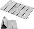 Luxspire Stone Bath Mat Foldable, Quick Drying Diatomaceous Earth Bath Mat for Bathroom, Large Bathroom Rug with Non-Slip Rubber Base, Stone Drying Mat for Kitchen Counter, 24 x 16 in, Light Gray