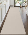 DEXI Kitchen Floor Mats Cushioned Anti Fatigue,17x59 Narrow Standing Runner Rug Waterproof, Comfort Memory Foam Padded for Front Sink Laundry, Beige