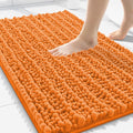 Smiry Bathroom Rugs Mat 30x20, Extra Soft Absorbent Chenille Bath Rugs, Non Slip Rubber Backing Machine Washable Quick Dry Bath Mats for Bathroom Floor, Tub, Shower, Home Decor Accessories, Orange
