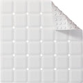 Webos Anti Slip Shower Mat for Tub & Shower Stall, 21" x 21" Square Silicone Bathtub Mat with Powerful Suction Cups, Fast-Draining, Machine Washable Soft Foldable Bathroom Mat, White