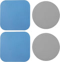 LUTER 4pcs Jar Opener, Rubber, Multi-function Silicone Bottle Opener for Seniors with Weak Hands Lid Cap Gripper Pads Kitchen Coasters Gadgets(Blue, Gray)