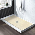 Large Non Slip Shower Mat: 32x24 inch Loofah Shower Mat for Inside Shower with Drain Hole in Middle, Soft PVC Anti-Slip Shower Stall Mats for Bathroom,Wet Area, Quick Drying