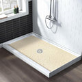 Extra Large Non Slip Shower Mat: 39.4x27.5 inch Loofah Shower Mat for Inside Shower with Drain Hole in Middle, Soft PVC Anti-Slip Shower Stall Mats for Bathroom,Wet Area, Quick Drying