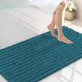 Smiry Bathroom Rugs Mat 44x24, Extra Soft Absorbent Chenille Bath Rugs, Non Slip Rubber Backing Machine Washable Quick Dry Bath Mats for Bathroom Floor, Tub, Shower, Home Decor Accessories, Lake Blue