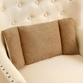 Queekay Fleece Lumbar Support Pillow 3 Section Back Pillow Office Chair for Back Support Comfortable Lumbar Cushion for Car Seat Pain Relief Sofa Rest(Light Tan)