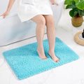 Disolla Sky Blue Bathroom Rug 24x36 - Non-Slip Plush Thick Bath Mat, Highly Absorbent & Ultra Soft Fluffy Floor Mat, Machine Washable for Shower and Tub