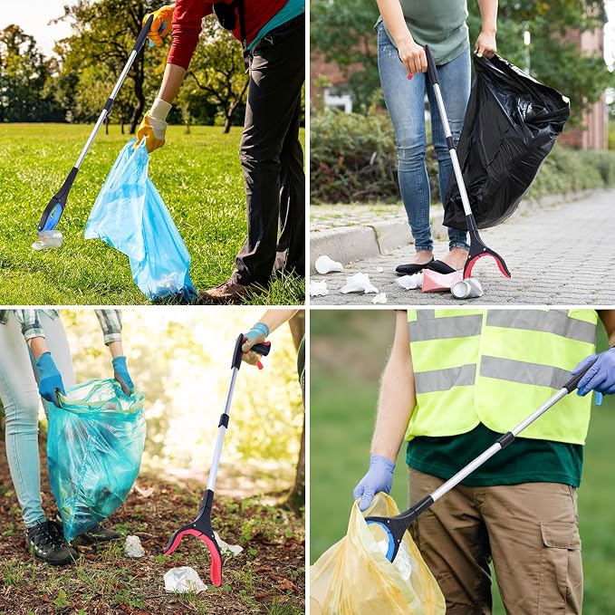 Matthew 2-Pack Grabber Reacher Tool, 32" Foldable Pick Up Stick Grabbers for Seniors, Lightweight Leaf Trash Picker Upper Grabber Tool, Surgery Recovery Gifts Elderly Must Haves