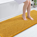 OLANLY Bathroom Runner Rugs 70x24, Soft Absorbent Chenille Bath Rugs, Rubber Backing Quick Dry, Machine Washable Long Bath Mats for Bathroom, Tub and Shower, Home Decor Accessories, Golden Yellow