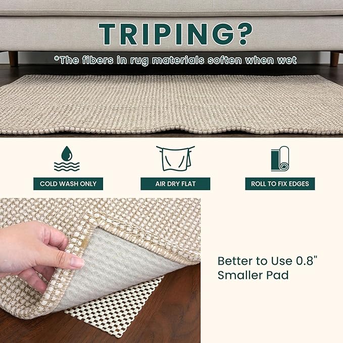 KOZYFLY Braided 2.5'x20' Runners Rugs for Hallway, Extra Long Washable Runner Rug, Woven Non Slip Kitchen Runner, Cotton Entryway Rug, Floor Carpet for Entry, Aisle, Hall, Ivory/Camel/Brown