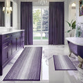 BSICPRO Bathroom Rugs and Mats Sets, 2 Piece Thick Absorbent Chenille Bath Mat Rug Set Non Slip, Soft Shaggy Bath Room Floor Mats for Bathroom, Machine Washable (Mauve Wine, 20" x 60" Plus 20" x 32")