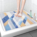Square Shower Mat Non Slip, 24x24 Inch Loofah Shower Mats for Inside Shower Stall, Soft PVC Anti Slip Shower Mats for Stand Up Showers, Easy to Clean and Dry, Machine Washable